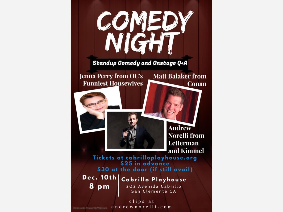 Comedy Night | Cabrillo Playhouse | Dec 10