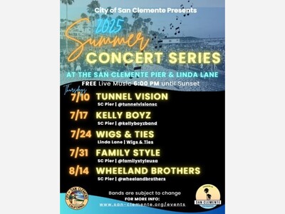 San Clemente Pier/Linda Lane Park Summer Concert Series | Jul 10 - Aug 14 