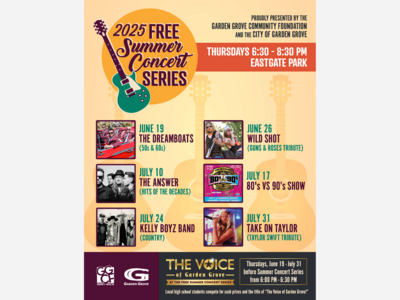 Garden Grove Free Summer Concerts | Eastgate Park | Jun 19 - Jul 31 