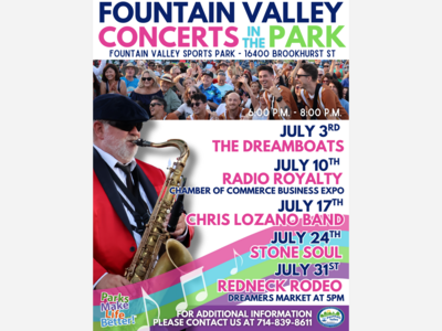Fountain Valley Summerfest & Summer Concert Schedule | FV Sports Park | Jun 19 - Jul 31 