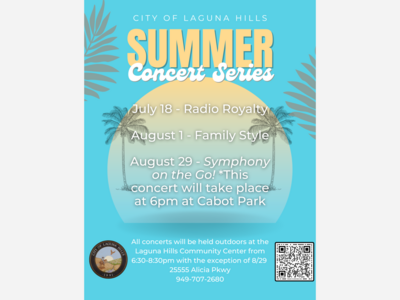 Laguna Hills Summer Concerts in the Park | Laguna Hills Community Center  | Jul 18 - Aug 1