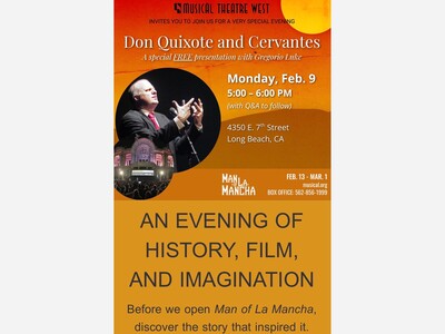 Don Quixote and Cervantes | Musical Theatre West | Feb 9  (FREE EVENT!)