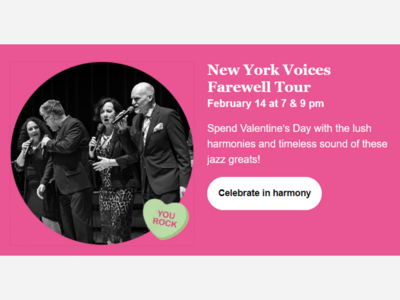 New York Voices Farewell Tour | Samueli Theatre | Feb 14