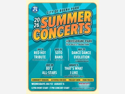 Buena Park Summer Concerts in the Park | Boisseranc Park | Jul 8 - Aug 5