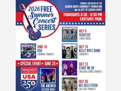 Garden Grove Free Summer Concert Series | Eastgate Park | Jun 18 - Jul 30 