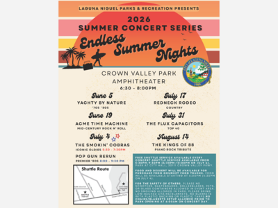 Laguna Niguel Summer Concert Series | Crown Valley Park Amphitheater | Jun 5 - Aug 14