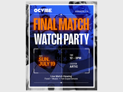 OCVIBE TO HOST FINAL MATCH WATCH PARTY FOR A FREE LIVE SCREENING OF THE FIFA WORLD CUP 26™ AT ARTIC ON SUNDAY, JULY 19